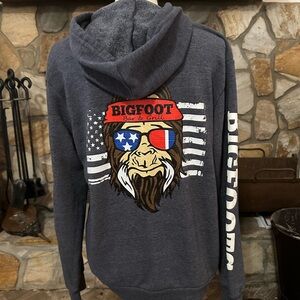 Alternative Dark Gray Bigfoot Graphic Hoodie